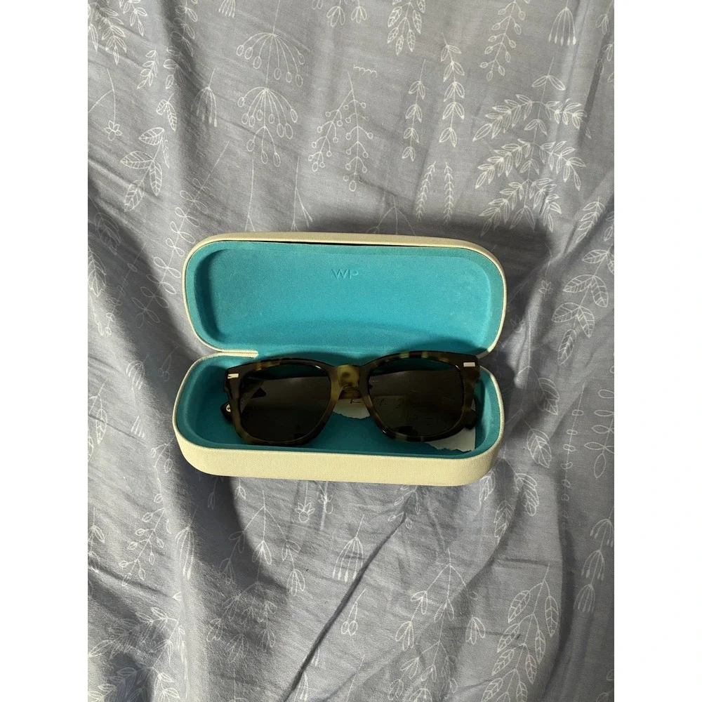 Warby Parker Everett 235 Sunglasses Tortoise Shell Square Frames with Case